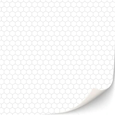 Image of 3 Sheets Self Adhesive Wall Tiles Bathroom Kitchen Metro for Dollhouses Scale 1:12 (White Hexagons Small)