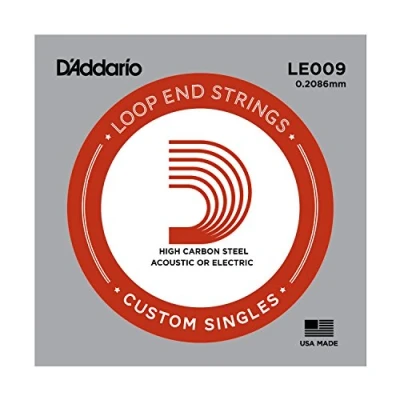 Image of D&#039;Addario LE009 .009 Plain Steel Loop End Single String