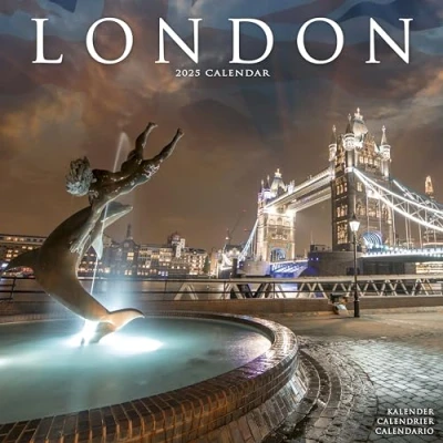 Image of London 2025 Square Wall Calendar Travel ENGLISH EDITION