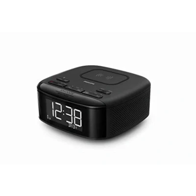 Image of PHILIPS Audio R7705/10 Clock Radio DAB+/FM Digital (Bluetooth, Dual Alarm, Sleep Timer, Automatic Time Synchronization, Battery Backup, Alarm with Wireless Charging)