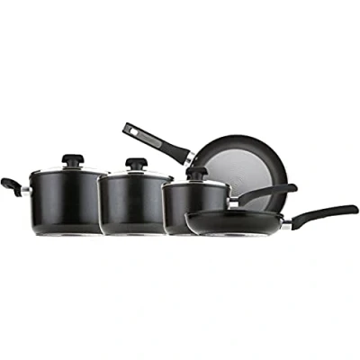 Image of Prestige Duraforge Induction Aluminium Cookware, Black, Set of 5