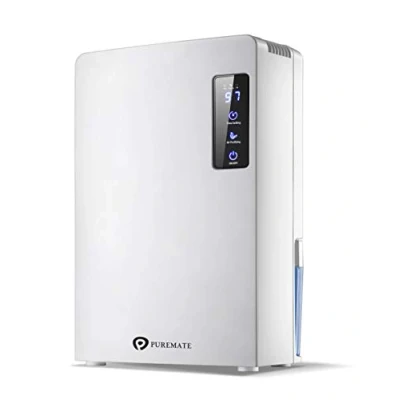 Image of PureMate 2200ml Portable Dehumidifier for Damp, Mould, Moisture in Home, Kitchen, Bedroom, Caravan, Garage, Office