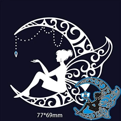 Image of Cutting Dies for Card Making, YunTrip Fairy Moon Metal DIY Scrapbooking Album Embossing Photo Craft Paper Cards Decorative
