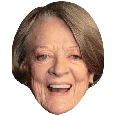 Image of Maggie Smith (Laugh) Celebrity Mask, Flat Card Face, Fancy Dress Mask