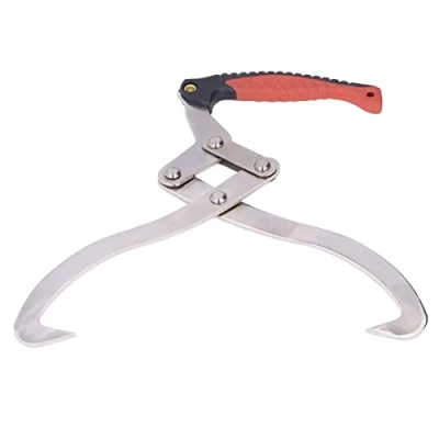 Image of Fishawk Log Lifting Tongs, 12&#039;&#039; Skidding Tongs with Non Slip Handle, Heavy Duty Lumber Grapple Timber Claw Hook for Grabber Wood Handling Dragging Carrying Tool