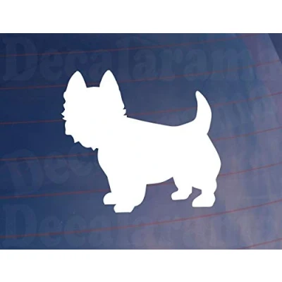 Image of 2x Car Sticker WESTIE DOG SILHOUETTE Novelty Van Window Bumper Home House Decal