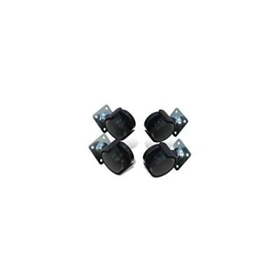 Image of Set of 4 Furniture Castors without Brake Fixed 40 mm