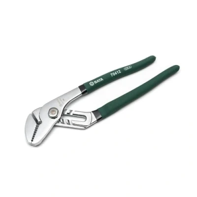 Image of SATA ST70412ST 10 Inch Straight Jaw Tongue and Groove/Waterpump Pliers, with Chrome Vanadium Steel Body Dipped Handles