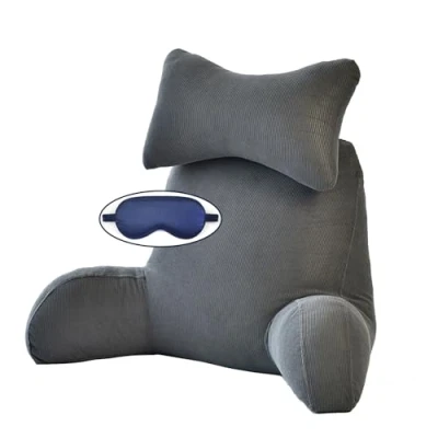 Image of Reading Pillow With Support Neck,Lumbar Cushion Armrests,Bed Rest Pillow,Backrest Lounge Cushion,for Adult Relaxing Watching TV Games