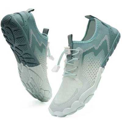 Image of Water Shoes Mens Womens Barefoot Beach Swim for Outdoor Hiking Walking Wilderness Trekking(Green White, 4UK)