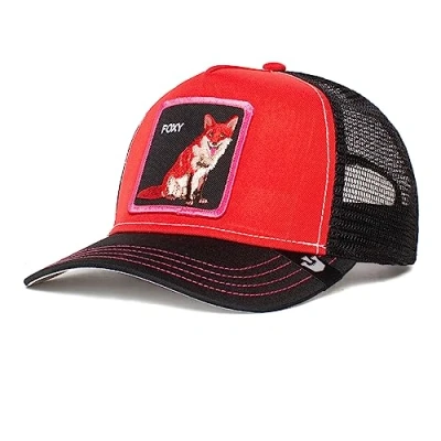 Image of Goorin Bros. The Farm Acid Trip Collection Unisex Adjustable Trucker Cap, Red (Fox Trip), One Size