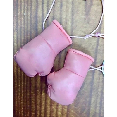 Image of Baby Pink Mini Boxing Gloves (Ideal for Hanging from a Rear View Mirror)
