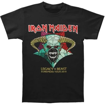 Image of Rock Off Iron Maiden &#039;Legacy of The Beast Tour&#039; T Shirt (Medium) Black