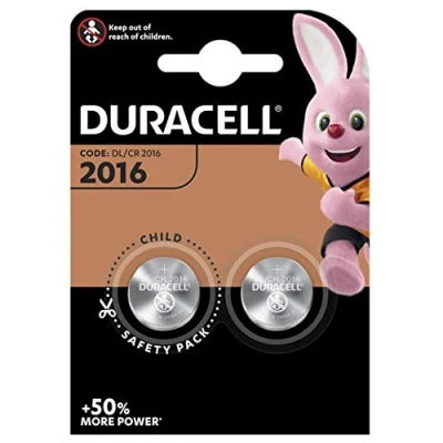 Image of 2 DURACELL 2016 Lithium Batteries CR2016 DL2016 ECR2016