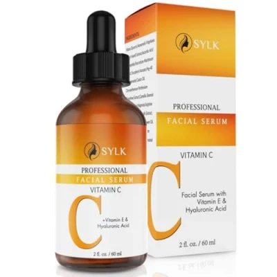 Image of Vitamin C Serum for Face with Hyaluronic Acid and E Microneedling Derma Roller Anti Aging Wrinkle Brightening Solution Acne Scars 60 ml