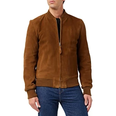 Image of Schott NYC Men&#039;s Lc3017 Jacket, Brown (Rust Rust), X Large