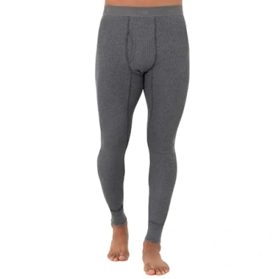Image of Fruit of the Loom Men&#039;s Recycled Premium Waffle Thermal Underwear Long Johns Bottom (1, 2, 3, and 4 Packs) Pajama, Greystone Heather, 4X Large