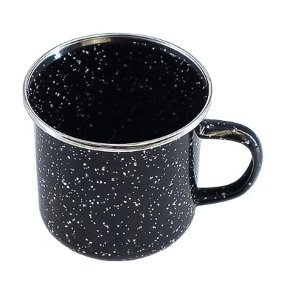 Image of Navoys Camping Enamel Mug for Hot and Cold Drinks Black, Heat Resistant, Accessory, Picnic