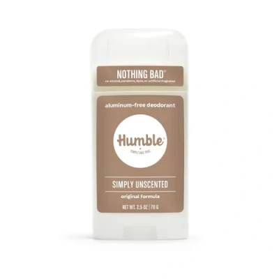 Image of Humble All Natural Deodorant, Aluminum And Paraben Free, Cruelty Free Men Women Deodorant Unscented 1 Pack