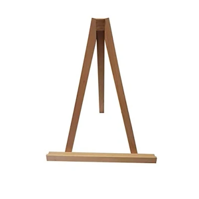 Image of A0 A1 Heavy Duty Wood Table top Easel 50 CM Greco Tripod Black, White, Silver, Beech Display Stand Holder (Gold)