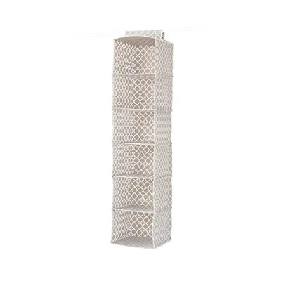 Image of Compactor HOME Madison Hanging Clothes Organiser, Microfibre, Taupe/White, 30 x 128 cm