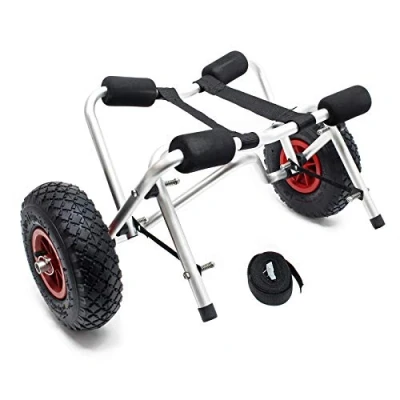 Image of WilTec Kayak Canoe trolley cart carrier aluminium folding max 68kg