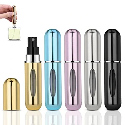 Image of ACWOO 5ML Perfume Atomiser Bottles, 5 PCS Refillable Fine Mist Spray Mini Travel Atomizer, Underfill Empty Bottle Portable Purse for Men and Women