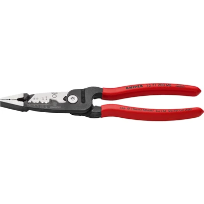 Image of KNIPEX 13 71 200 ME WireStripper Metric Version Plastic Coated Black atramentized