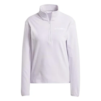 Image of Adidas Terrex Essentials HALF ZIP Fleece jumper, Women&#039;s, Size: XS, Silver dawn