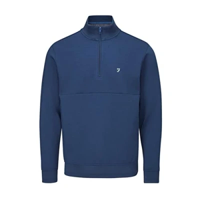 Image of Farah Golf Conley Mid Layer, Regatta Blue, X Large