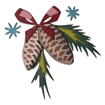 Image of Sizzix Thinlits Die Set 8PK 664733 Festive Trims Colorize by Tim Holtz