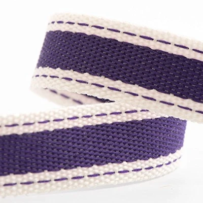 Image of Cotton Twill Ribbon 15mm x 10 Metres Aubergine