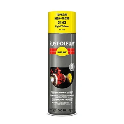 Image of RUST OLEUM 2143 Hard Hat Topcoat RAL Colours, The Nr. 1 Industrial Paint Aerosol. Go Further, Work Faster, Last Longer!, Light yellow 1018