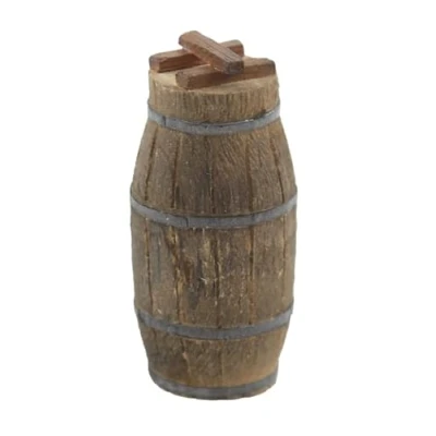 Image of Melody Jane Dolls House Tall Wine Barrel Whiskey Cask Beer Keg Pub Bar Farm Camp Accessory