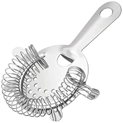 Image of BarBits 4 Prong Cocktail Strainer Professional Stainless Steel Hawthorne