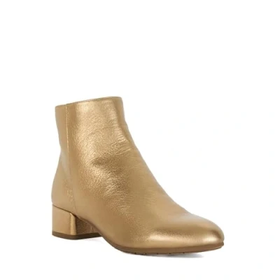 Image of Dune Ladies PIPPIE Low Heel Ankle Boots Size UK 5 Block Bronze