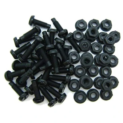 Image of All Trade Direct 30 Pk Black Plastic Number Plate Fixing Bolts &amp; Nuts