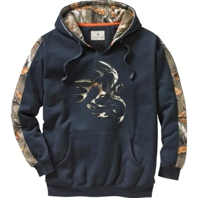 Image of Legendary Whitetails Men&#039;s Camo Outfitter Hoodie, Onyx, 4XL Tall