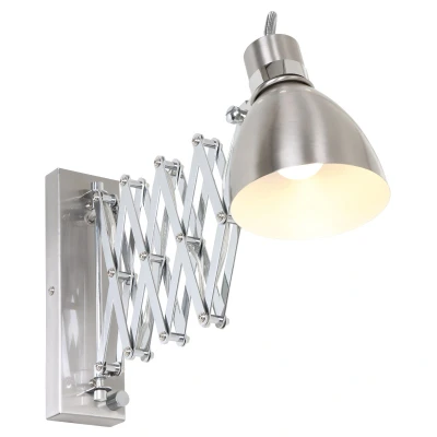 Image of Jump Dome Wall Light Steel Brushed, Chrome Polished