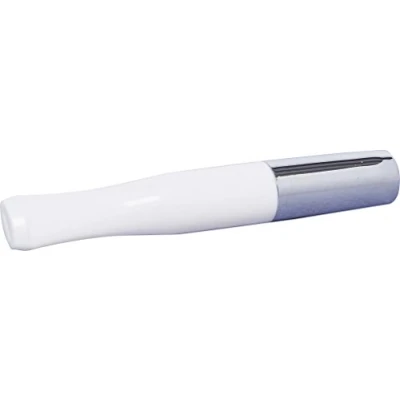 Image of Denicotea Cigarette Holder, Silver and White, 77mm, for 9mm Filters