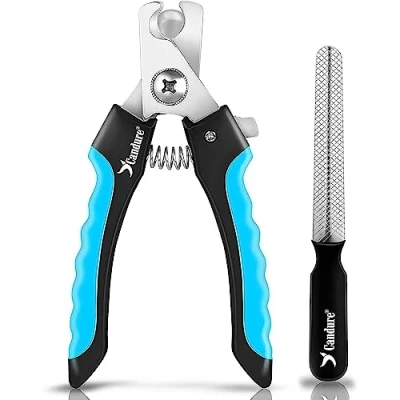 Image of Candure Dog Nail Clippers for Large, Medium and Small Breed Professional Pet Clipper Suitable Cats, Rabbits Guinea Pigs With Safety Lock Protective Guard to Avoid Over Cutting (6&quot;)