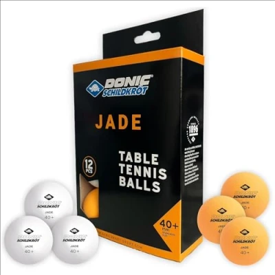 Image of Schildkröt Donic Jade Table Tennis Balls, Poly 40+ Quality, 12 balls (6x White and 6x Orange)