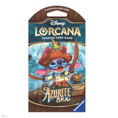 Image of Ravensburger Disney Lorcana TCG: Azurite Sea Assorted Single Booster Pack (12 Cards) for Ages 8 and Up