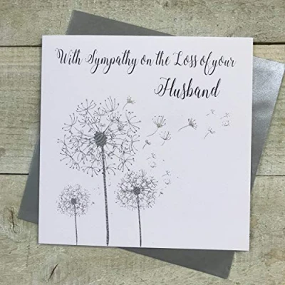 Image of Sympathy Handmade Card Loss of Husband by WHITE COTTON CARDS DT174 H