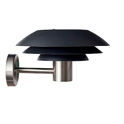 Image of Dyberg Larsen DL31 Outdoor wall light steel 31 cm