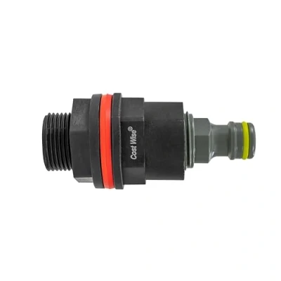Image of 1/2&quot; bsp (21mm Hole) or 3/4&quot; (26mm Water Butt/rain Barrel/Tank Outlet Adaptor/Connector+Hose Connector (1/2&quot; Hole))