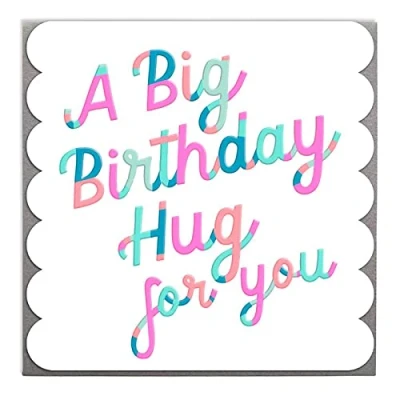 Image of Birthday Hug Card with Grey Envelope by Lola Design