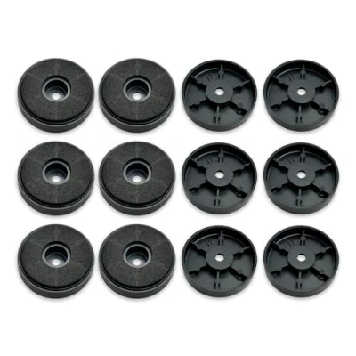 Image of 12pcs Speaker Shock Absorber Feet, 30x8mm Insulation Pad Non Slip Rubber Dampers, for Audio, Speakers, Subwoofer, Home Cinema, HIFI Devices (Black)