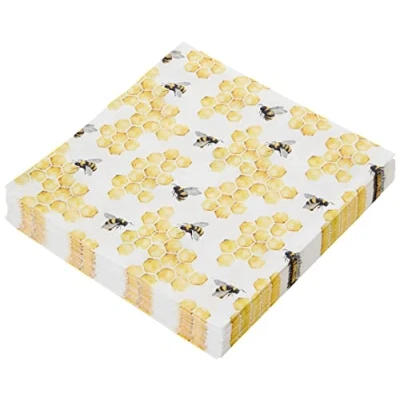 Image of Anniversary House Tiflair Honey Bees Lunch Napkins 3 ply