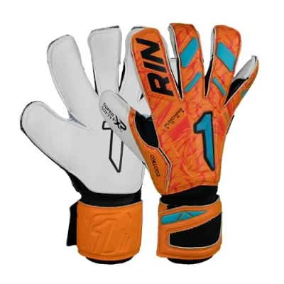 Image of Rinat Goalkeeper Gloves Egotiko Avenger Prime Adult Orange Size 9